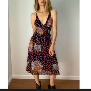 Vivienne Tam Polka Dot Floral Dress / XS